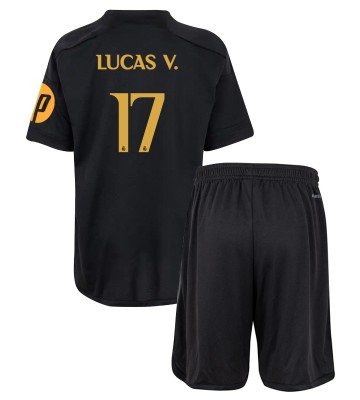 Real Madrid Lucas Vazquez #17 Tercera Equipación Niños 2023-24 Manga Corta (+ Pantalones cortos)